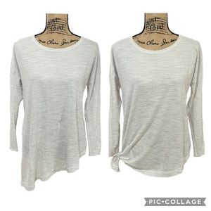 Lululemon To The Point Long Sleeve Top Asymmetrical Hem Side Tie Space Dye